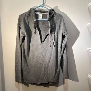 Victoria Secret PINK Grey Low V Hoodie Sweater